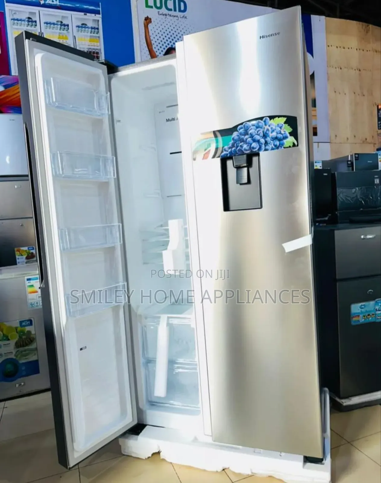 Newly Discounted Hisense 670ltrs Silver Side by Side Fridge