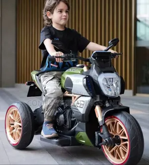 Kids Rechargeable Motorcycle Bike Green With Music