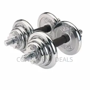 30kg Chrome Anti Rust Dumbbells - Silver