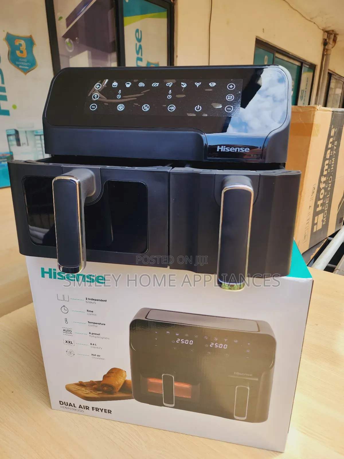 Hisense Dual Airfryer 8.8ltrs Black Color