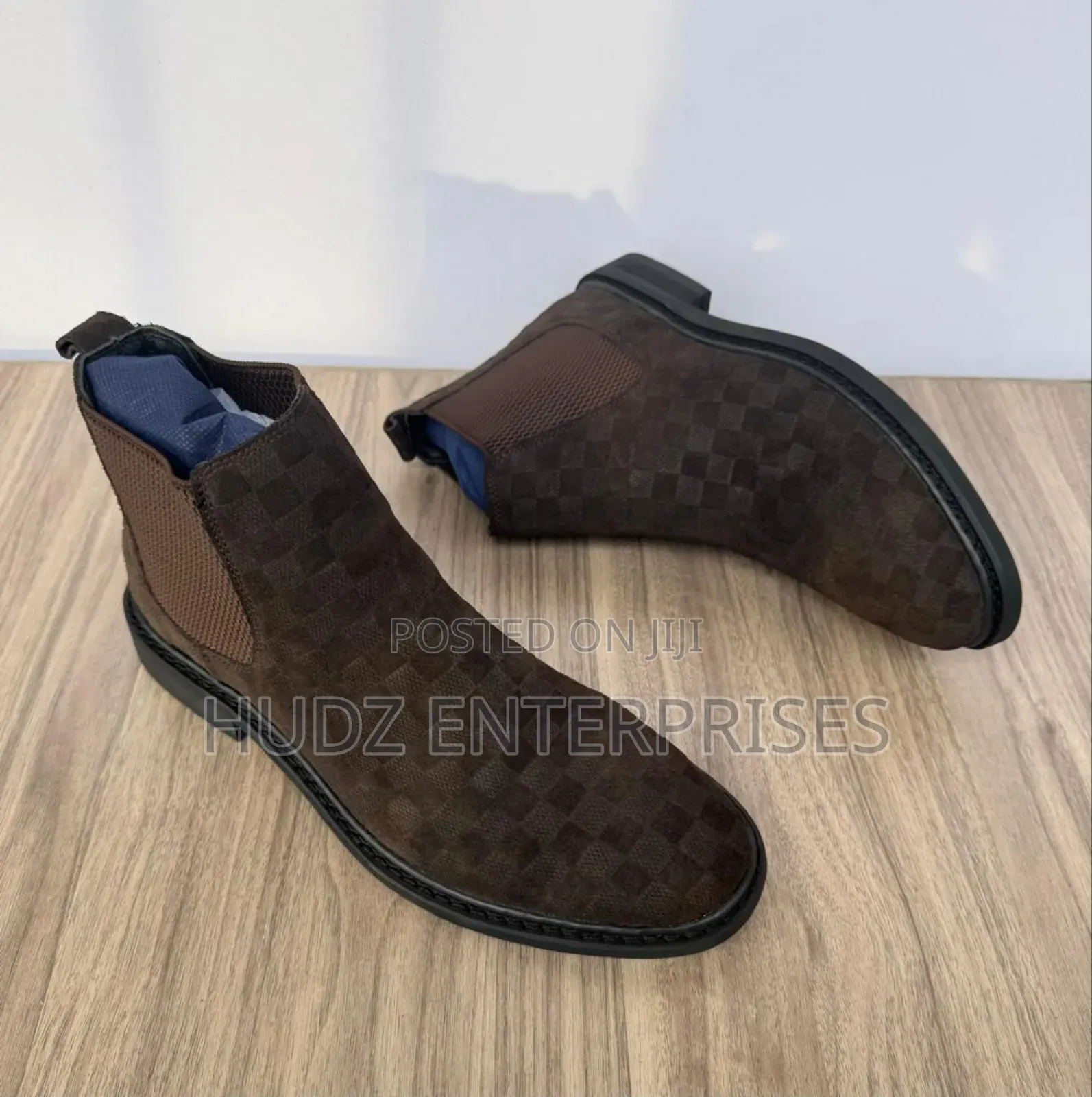 Brown Puzzled Ankle Boot Shoes