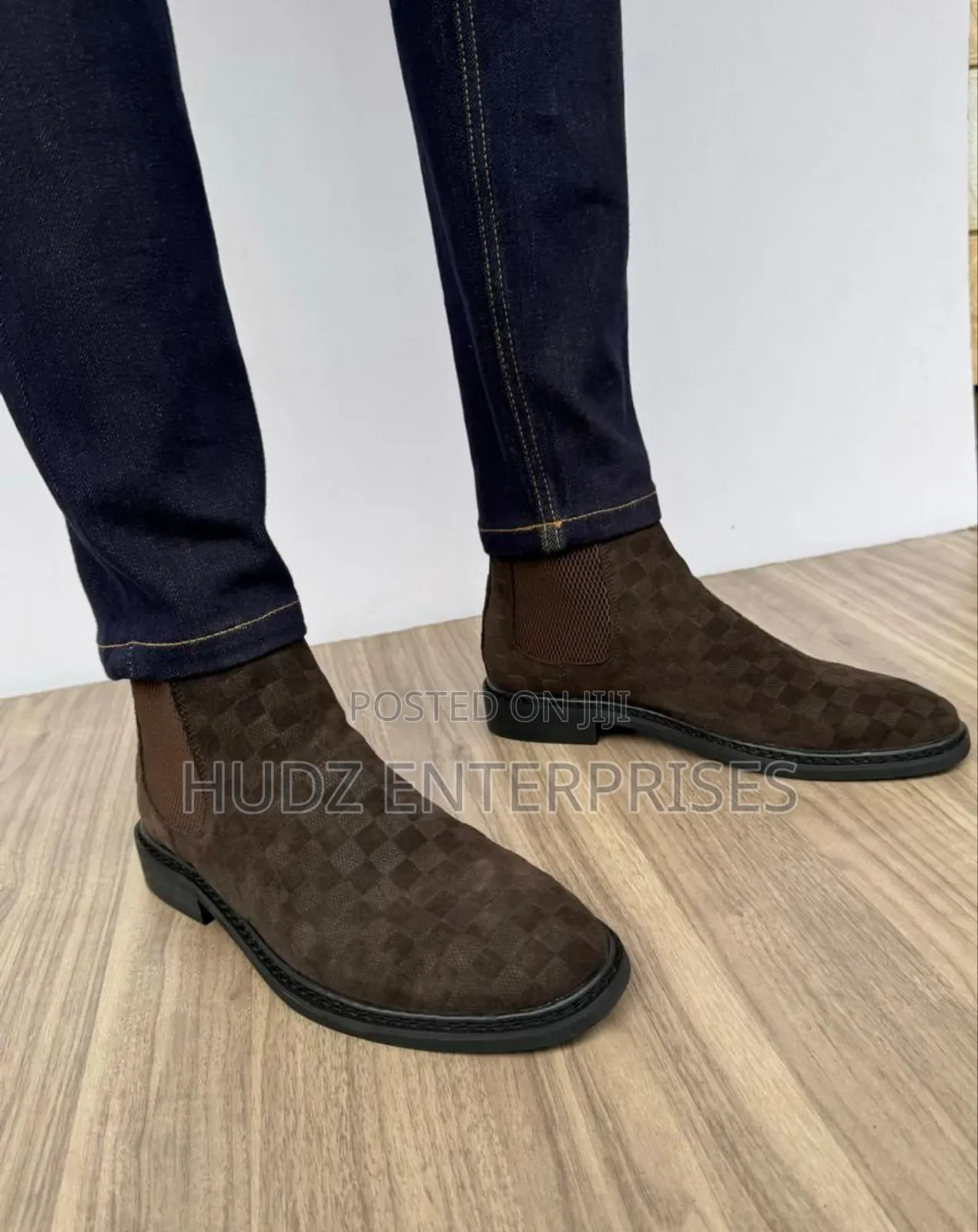 Brown Puzzled Ankle Boot Shoes