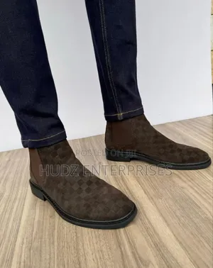 Brown Puzzled Ankle Boot Shoes