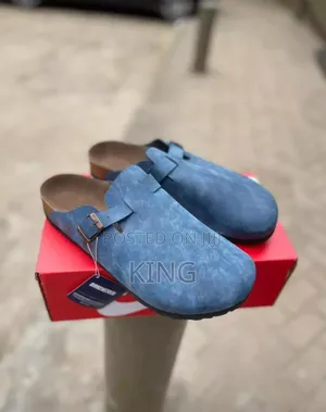 Blue Birkenstock Open Clog