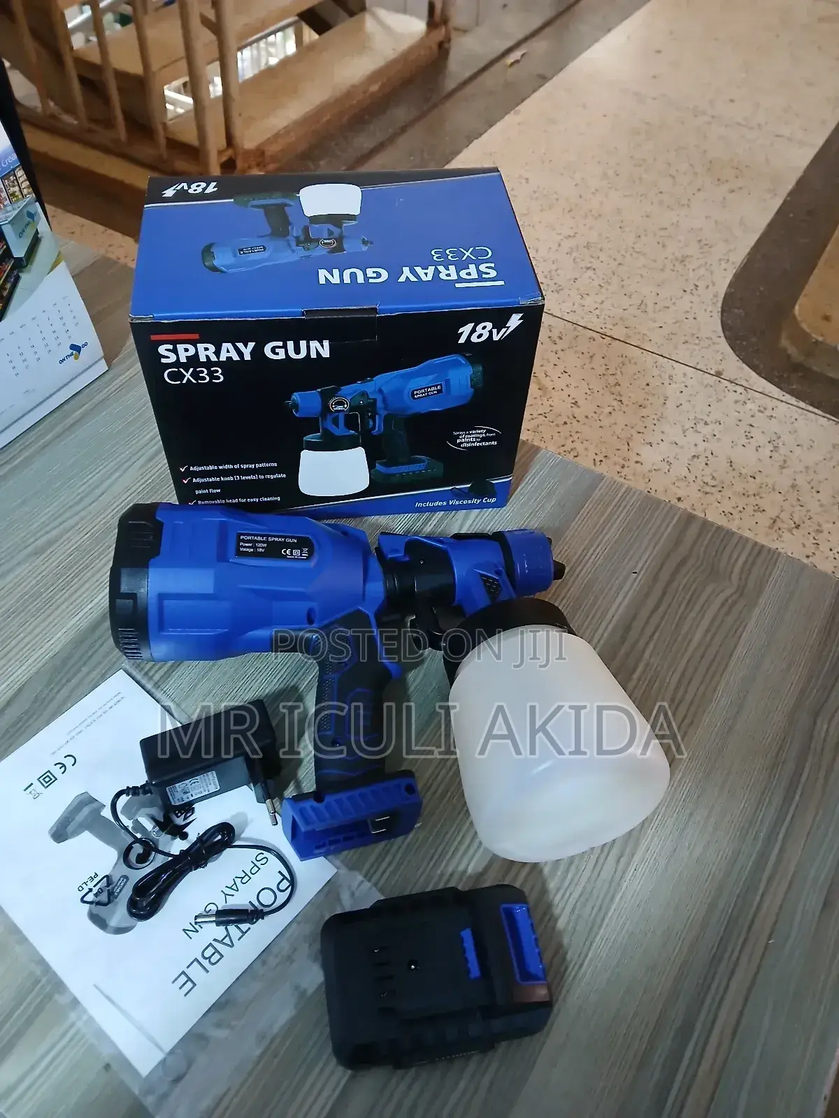 Portable Electric Rechargeable Spray Gun WTH 18v Battery