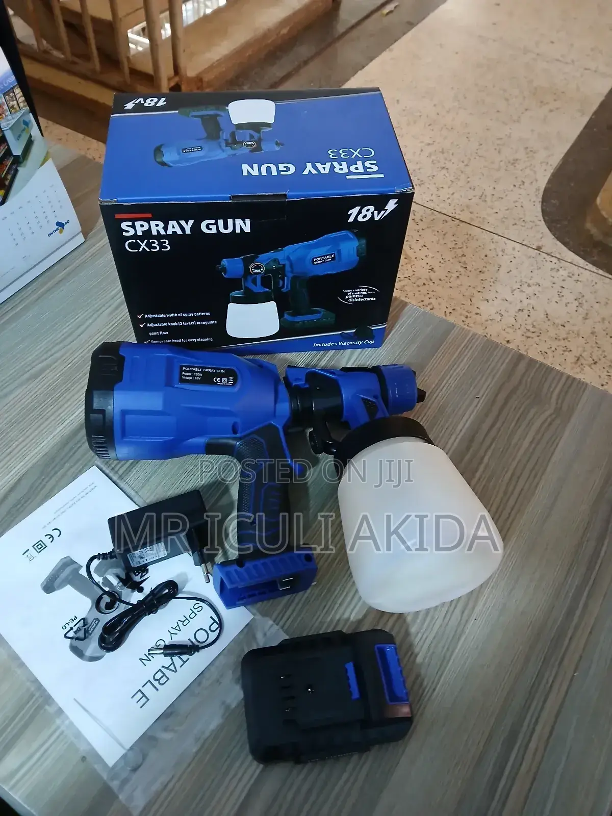 Portable Electric Rechargeable Spray Gun WTH 18v Battery