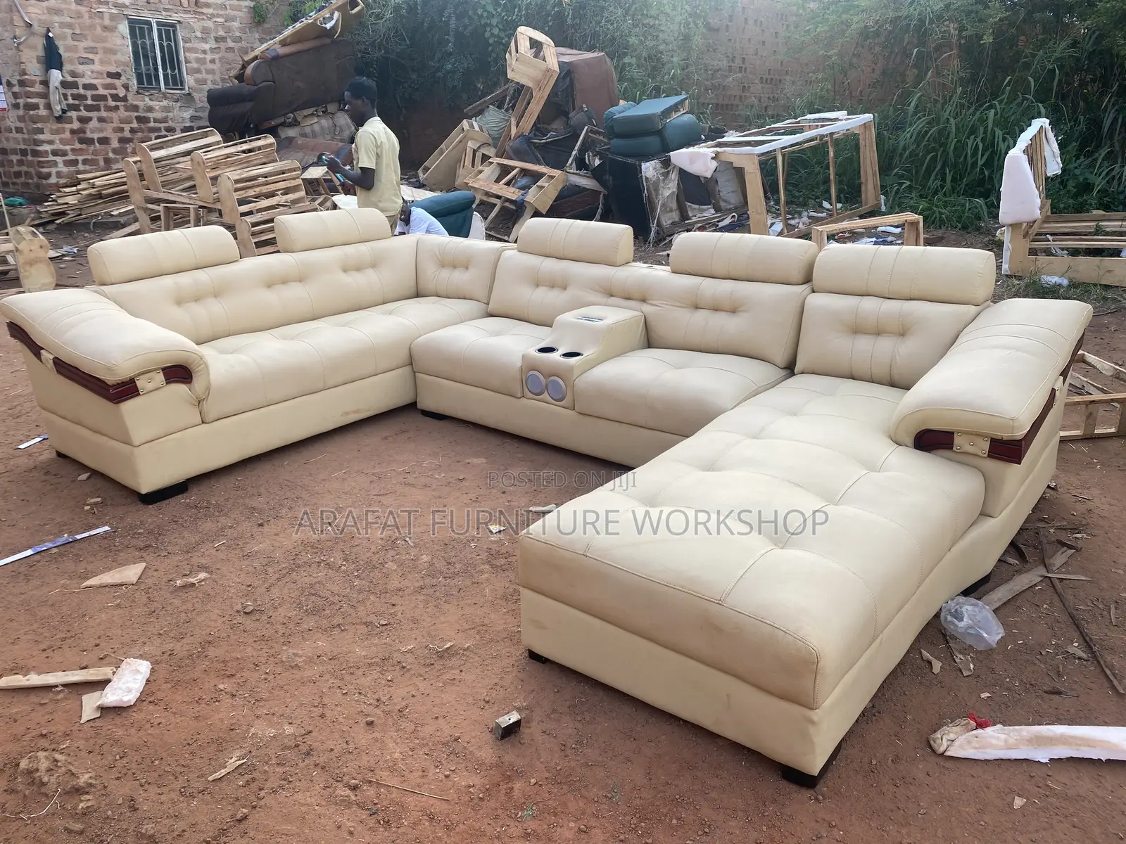 Modern U Shape Leather Sofa