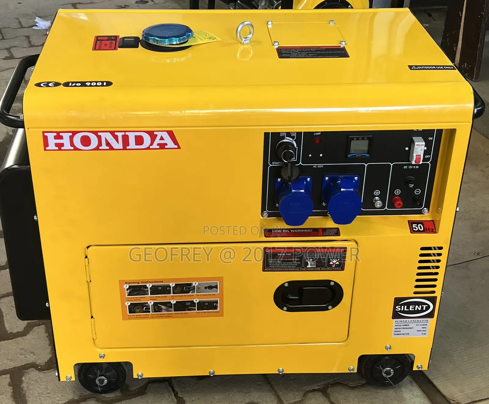 Honda 6.5kva Diesel Silent Generator