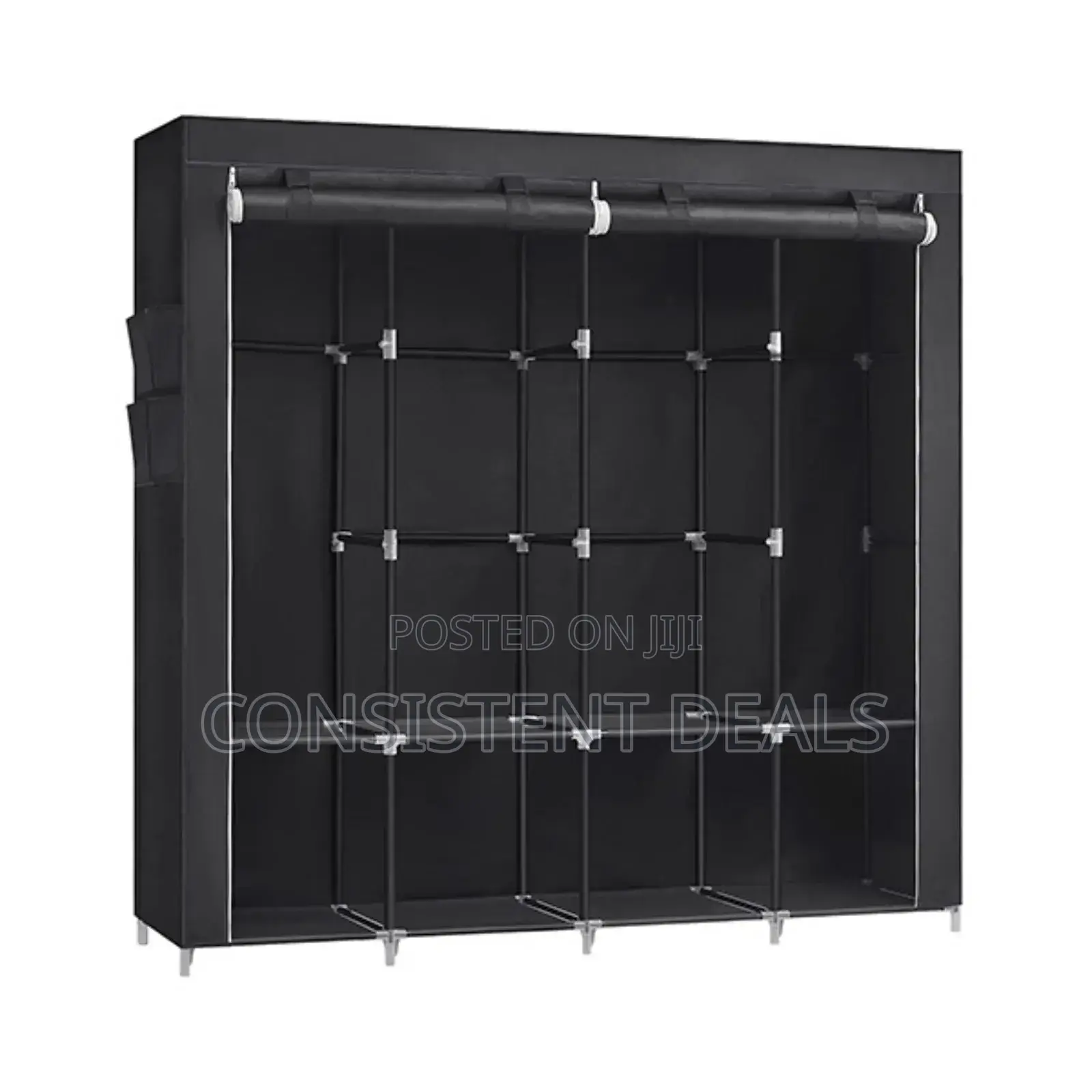 4 Collum Metallic Frame Wardrobe