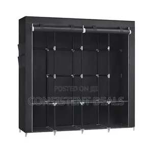 4 Collum Metallic Frame Wardrobe