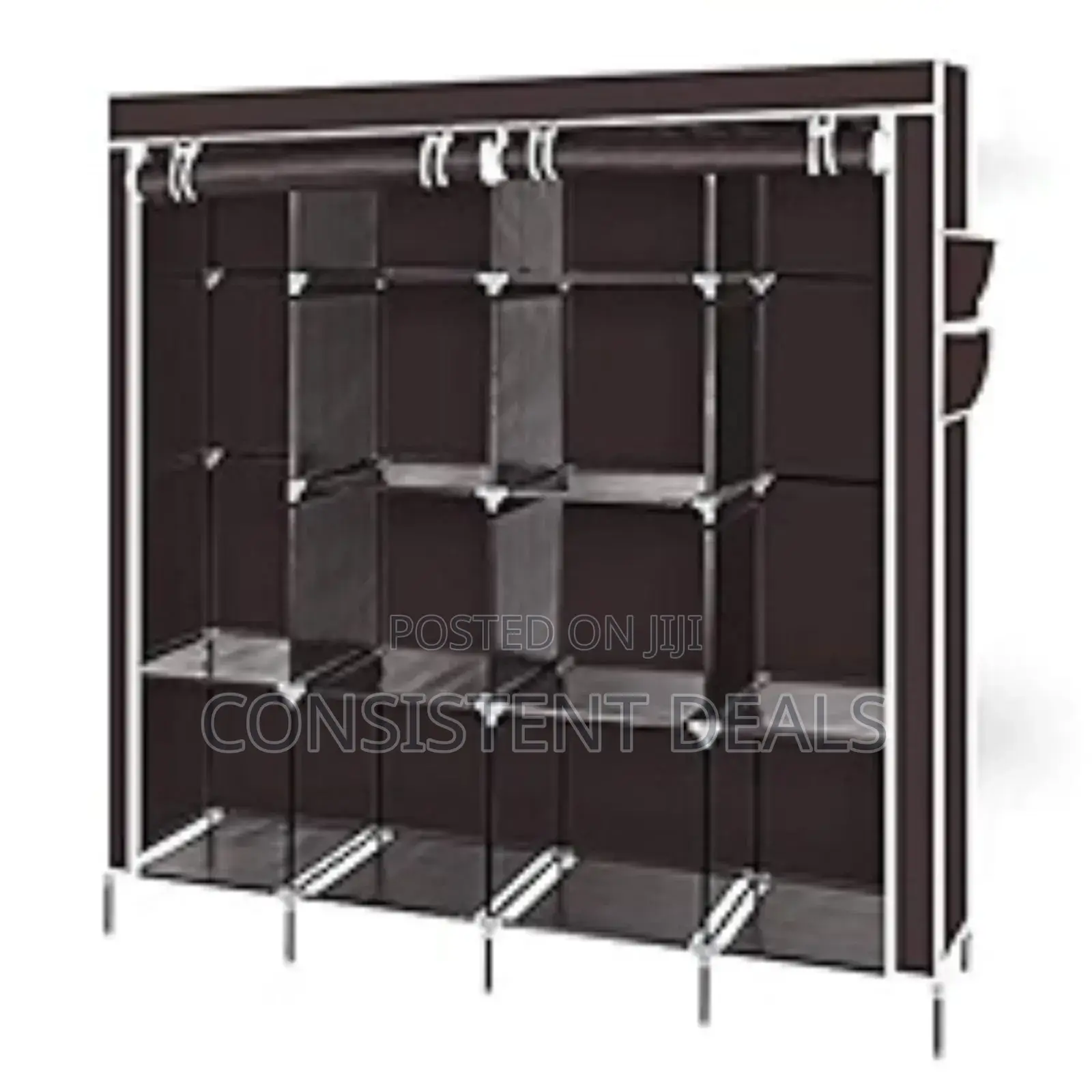 4 Collum Metallic Frame Wardrobe