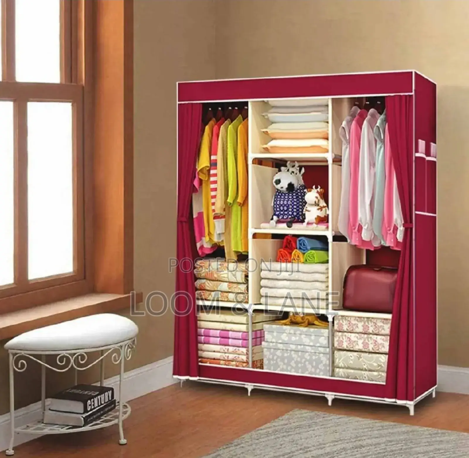 Dustproof Metallic Frame Wardrobe