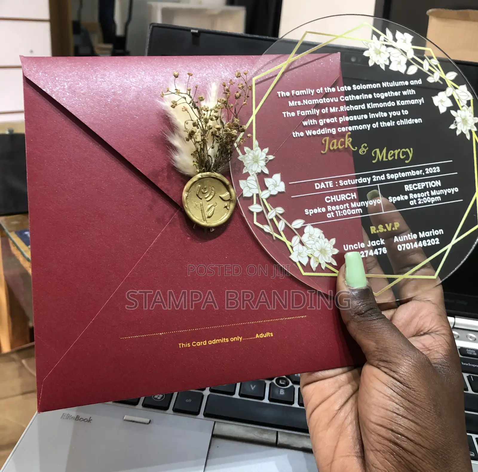 Acrylic Invitation Card