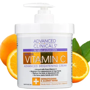 Advanced Clinicals Vitamin C Cream Face Body Lotion