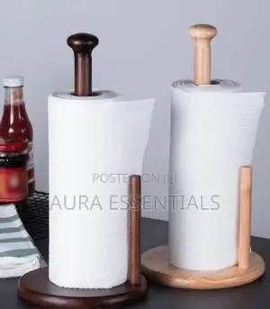 Marble X Wooden Paper Towel Rack