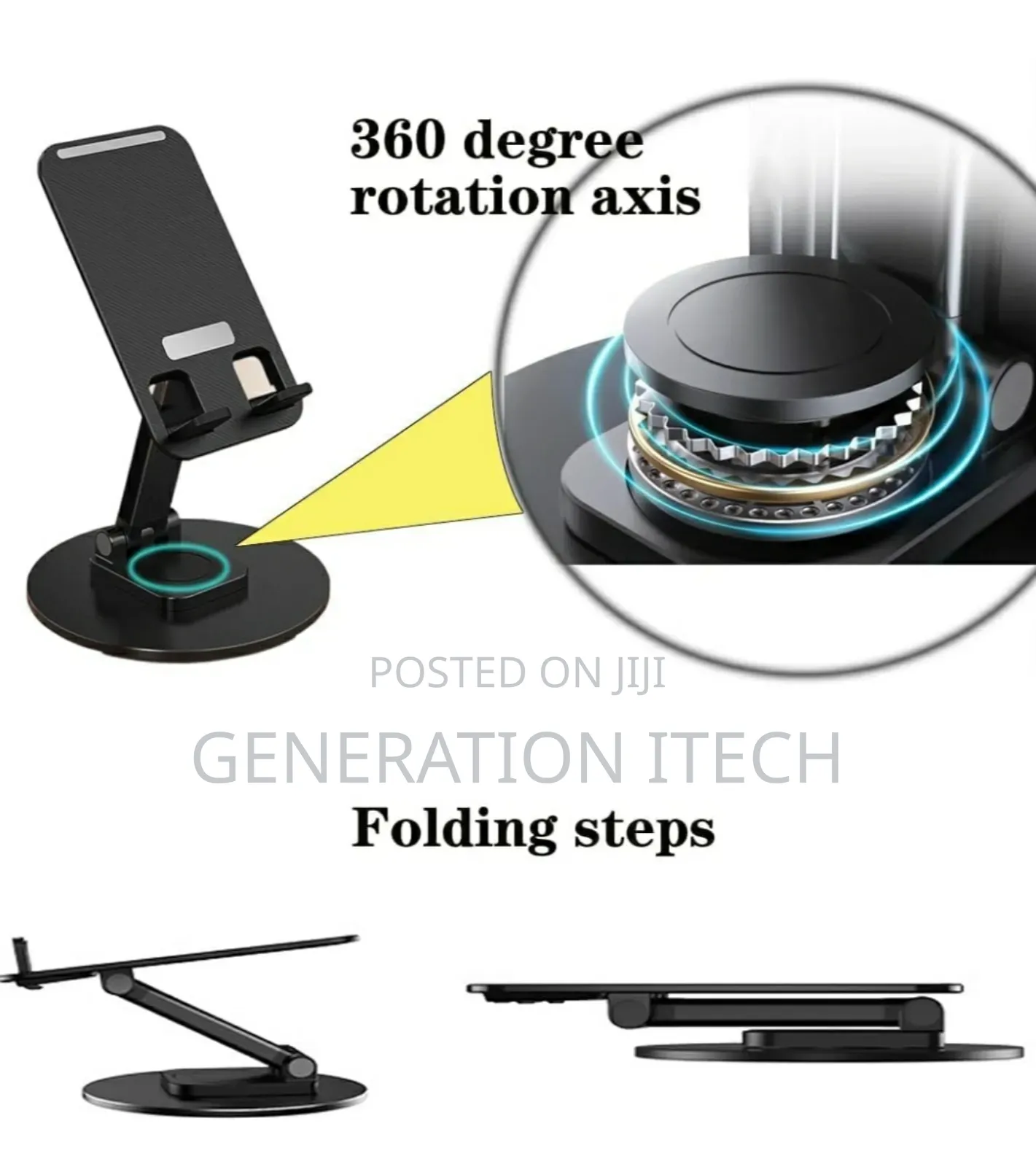 Rotational Phone and Tablet Stand 360°- Foldable Holder