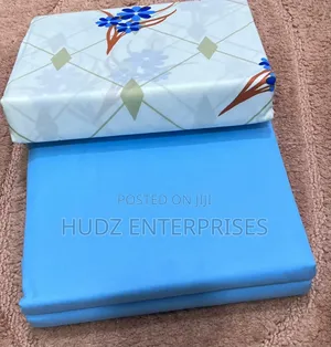 5*6 Plain Blue and White Striped Cotton Bedsheeets