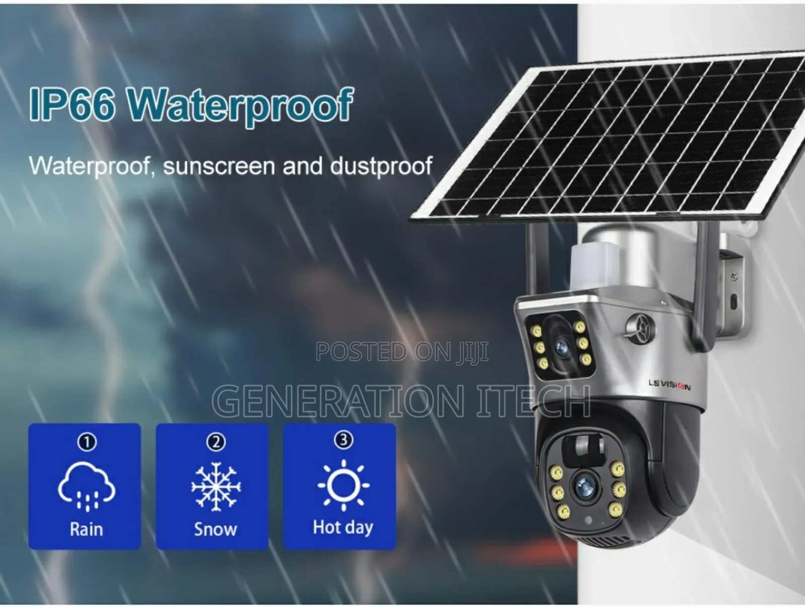 4g Dual Lens PTZ Solar Camera - - Waterproof for Outdoor