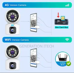 Simcard 4G Dual Lens Camera for Indoor-Wireless-Night Vision
