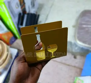 Wine Bottle Design Gold Steel Napkin/Saviet Holders