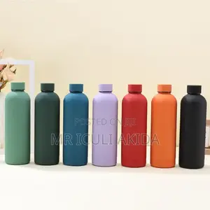 12hr 500ml Rubber Hot Insulated Water Bottle Thermos Flask
