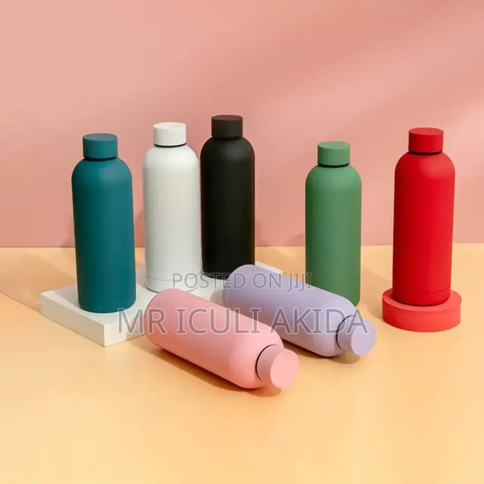 12hr 500ml Rubber Hot Insulated Water Bottle Thermos Flask