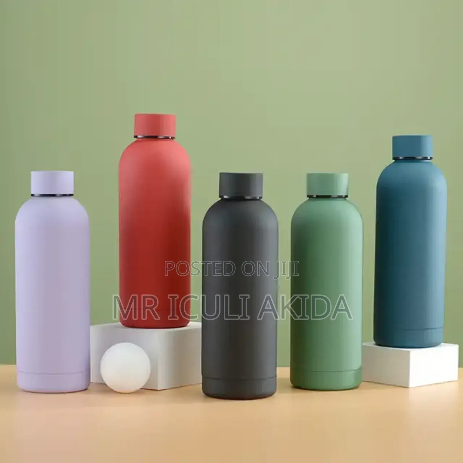 12hr 500ml Rubber Hot Insulated Water Bottle Thermos Flask