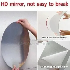 Self-Adhesive Plastic Mirror Flexible Oval Mirror Sticker