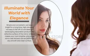 Self-Adhesive Plastic Mirror Flexible Oval Mirror Sticker
