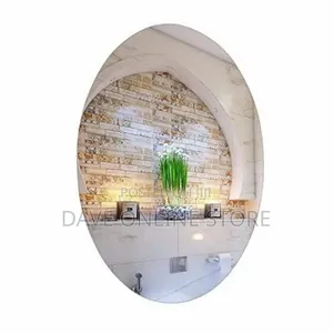 Acrylic Self Adhesive Oval Mirror Wall Sticker