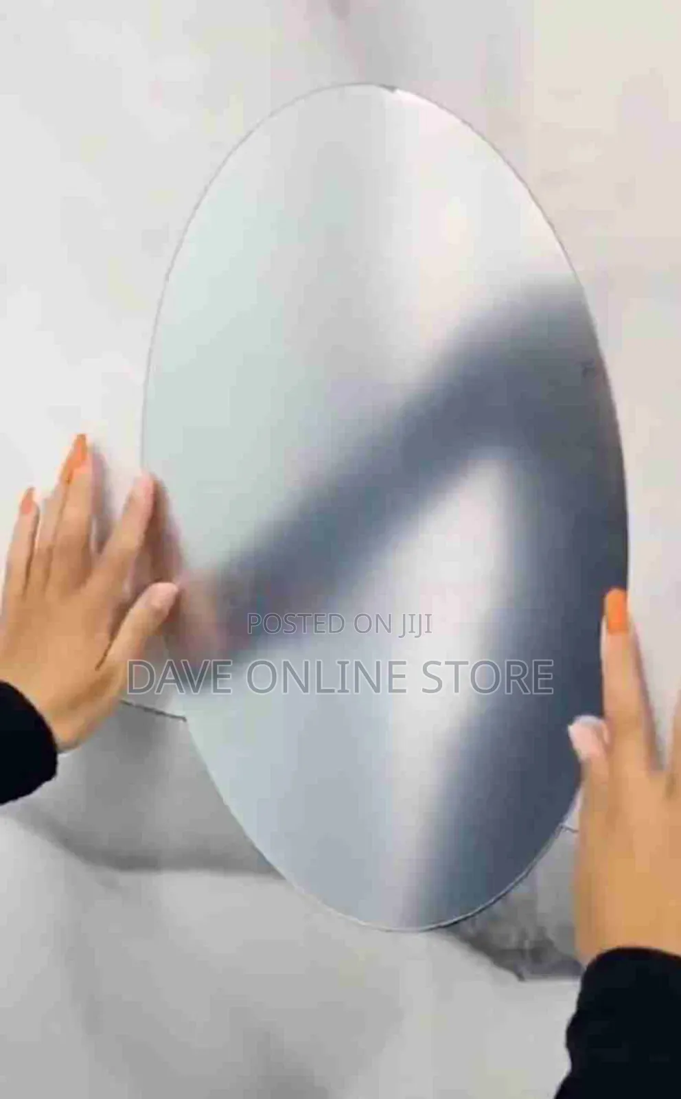 Acrylic Self Adhesive Oval Mirror Wall Sticker