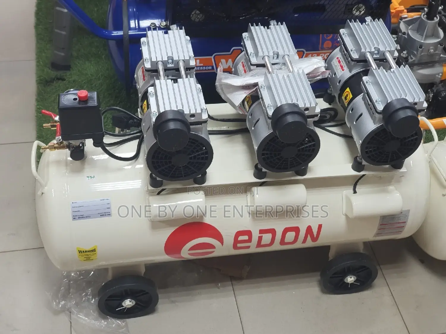 Edon Air Compressor 3 Head Silent 100L