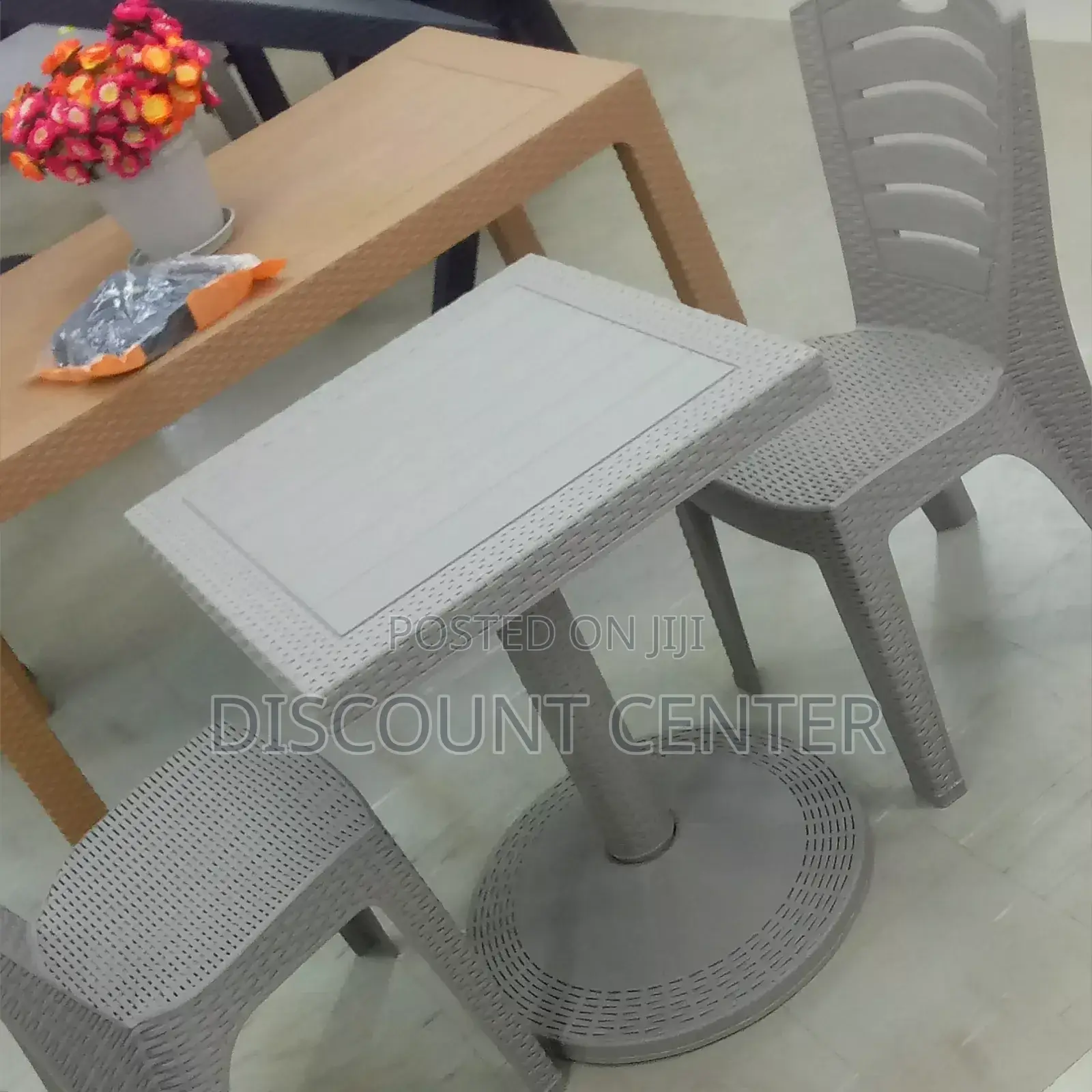 Plastic Table and Plastic Chairs