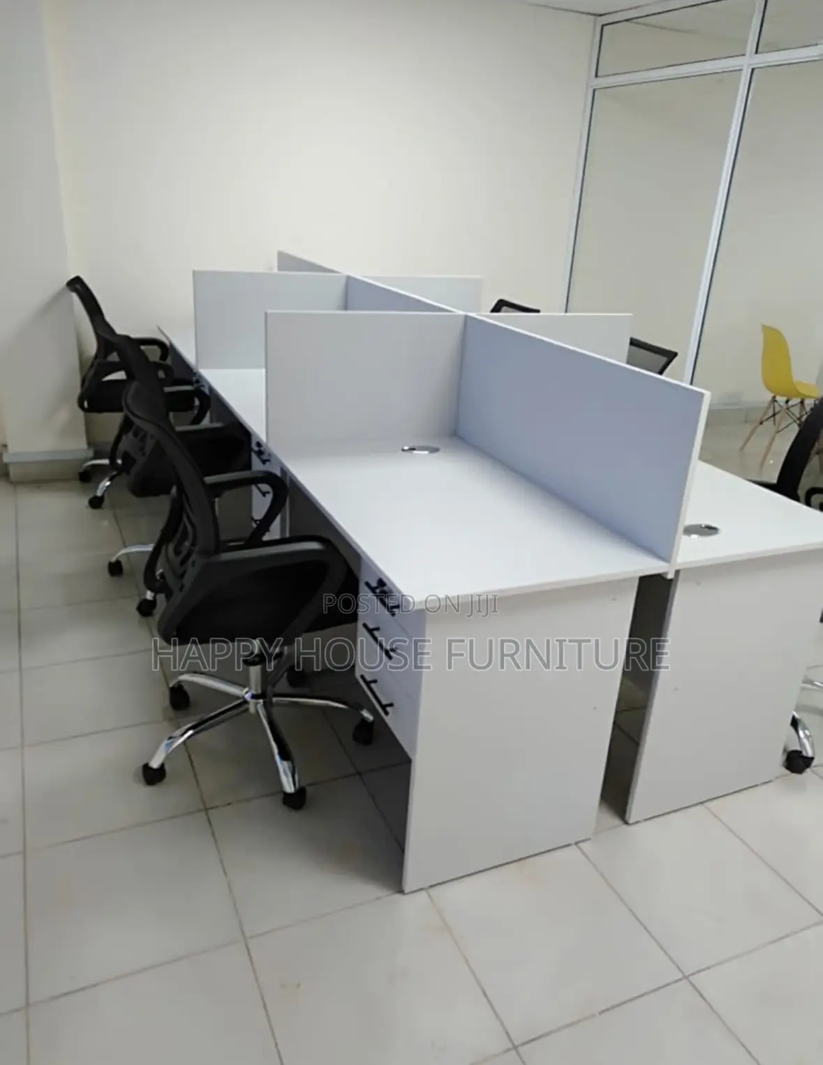 Office Work Station 6 Seater With Chairs