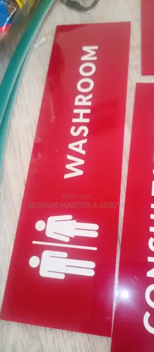 Uv Printed Acrylic Door Labels