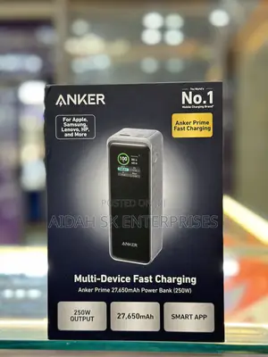 Anker Prime Power Bank, 27,650mah 3-Port 250W Power Bank