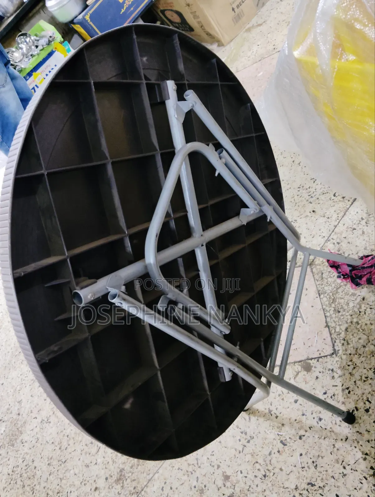 Round Table ,Big, Metallic Legs