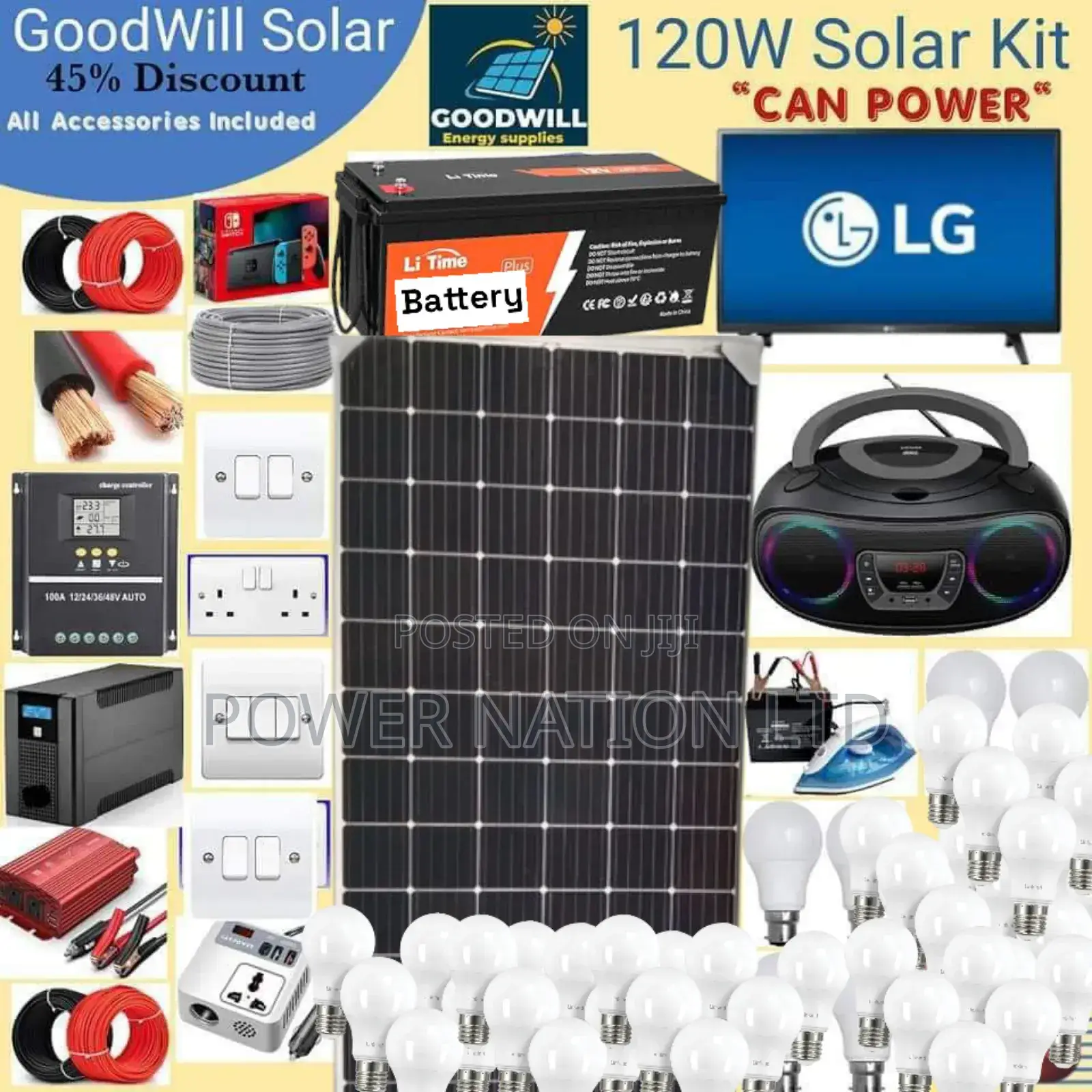 120w Solar System Complete Kit