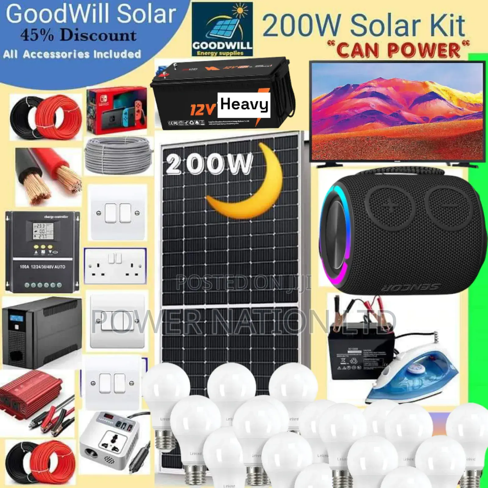 200w Solar System Complete Kit