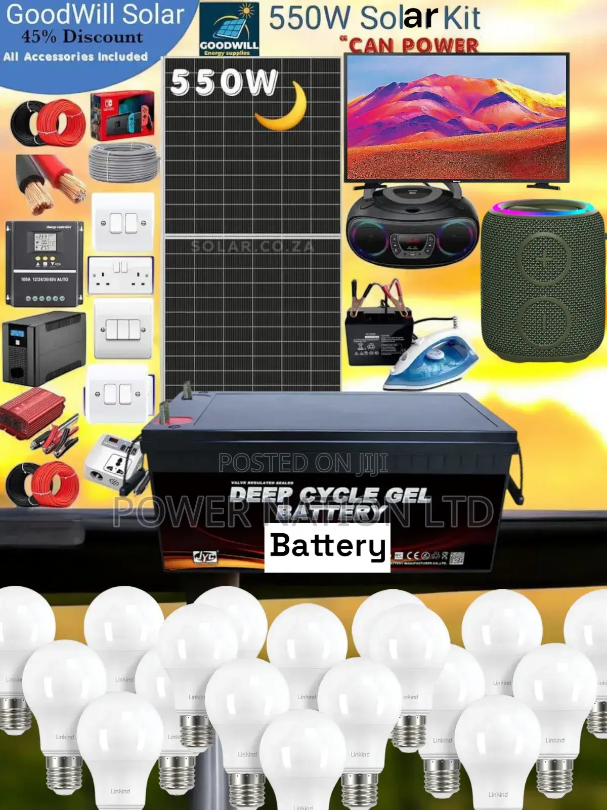 550w Solar System Complete Kit