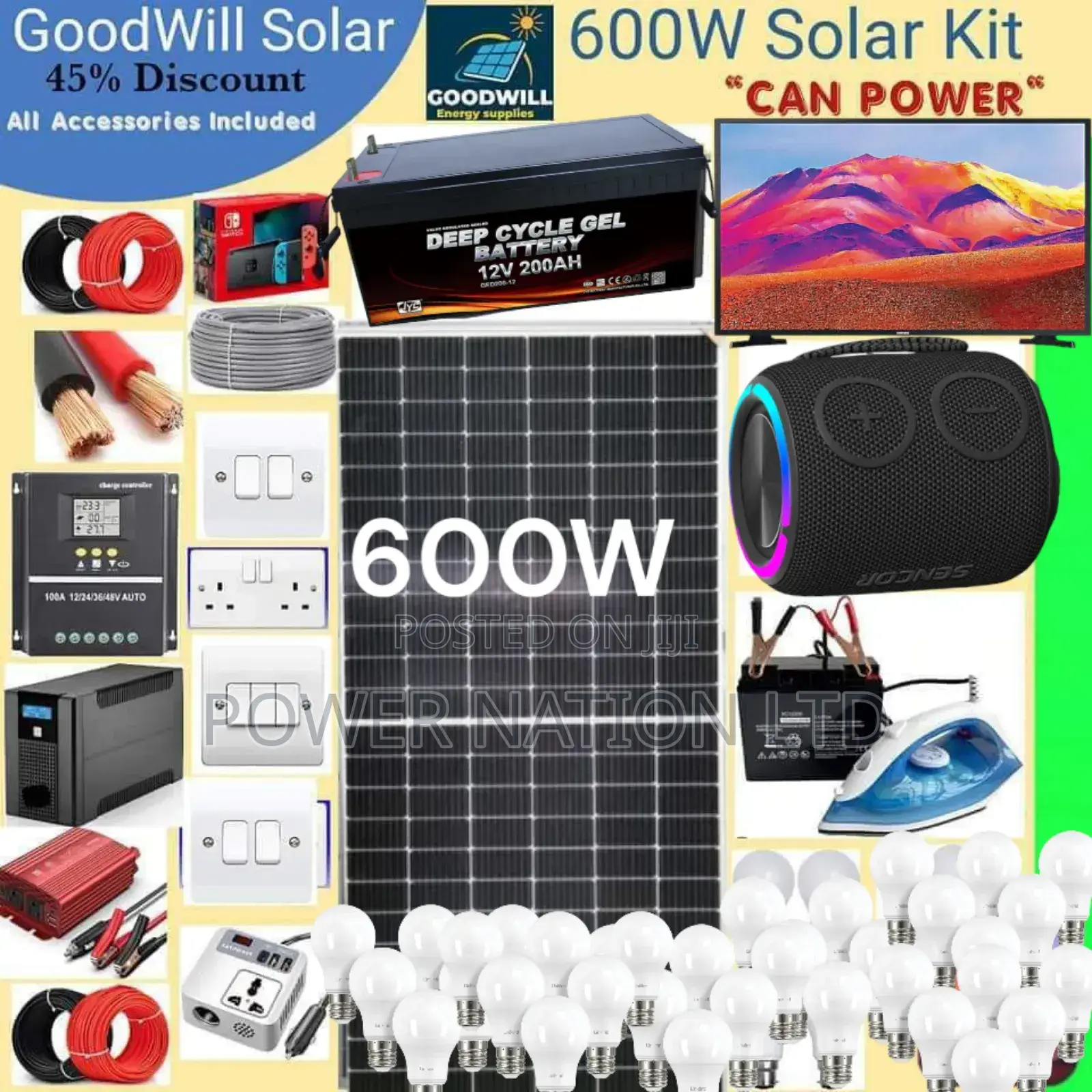 600w Solar System Complete Kit
