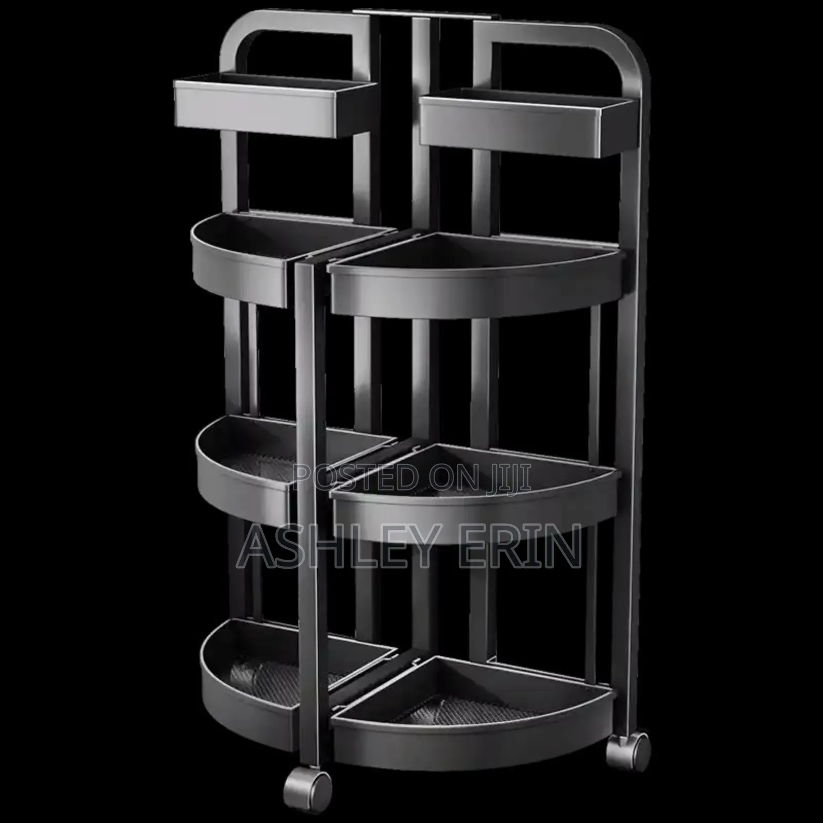 Foldable Kitchen Storage Cart With Wheels