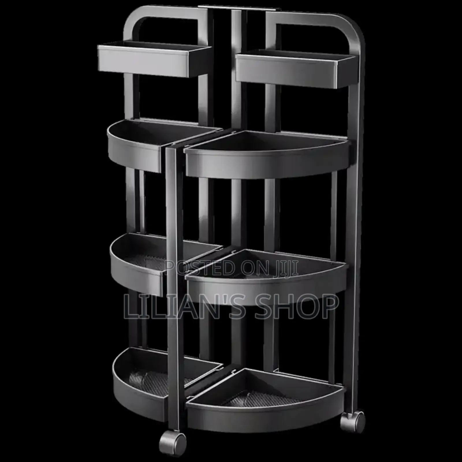 Foldable Kitchen Storage Cart With Wheels
