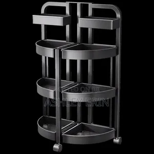 Foldable Kitchen Storage Cart With Wheels