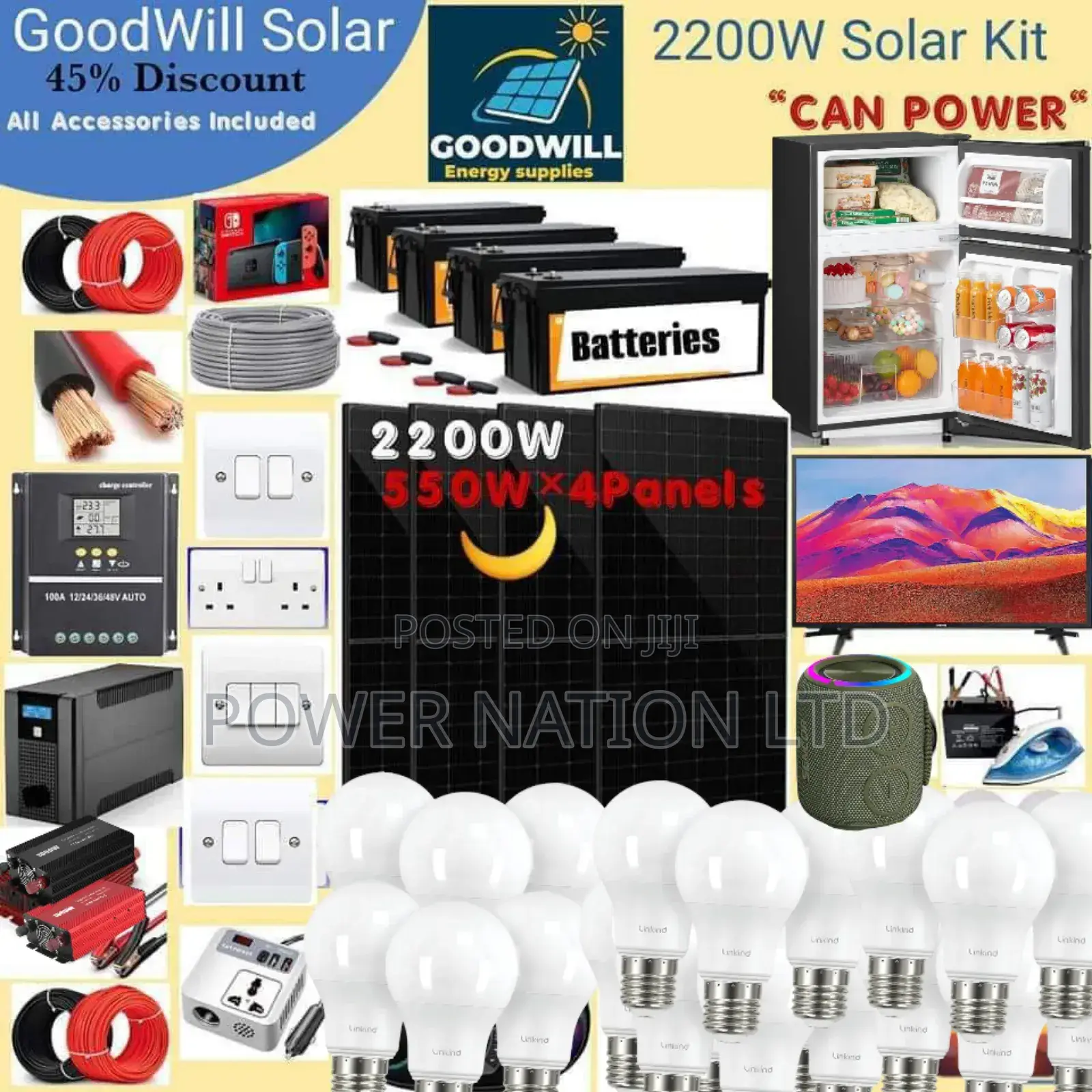 2200w Solar System Complete Kit