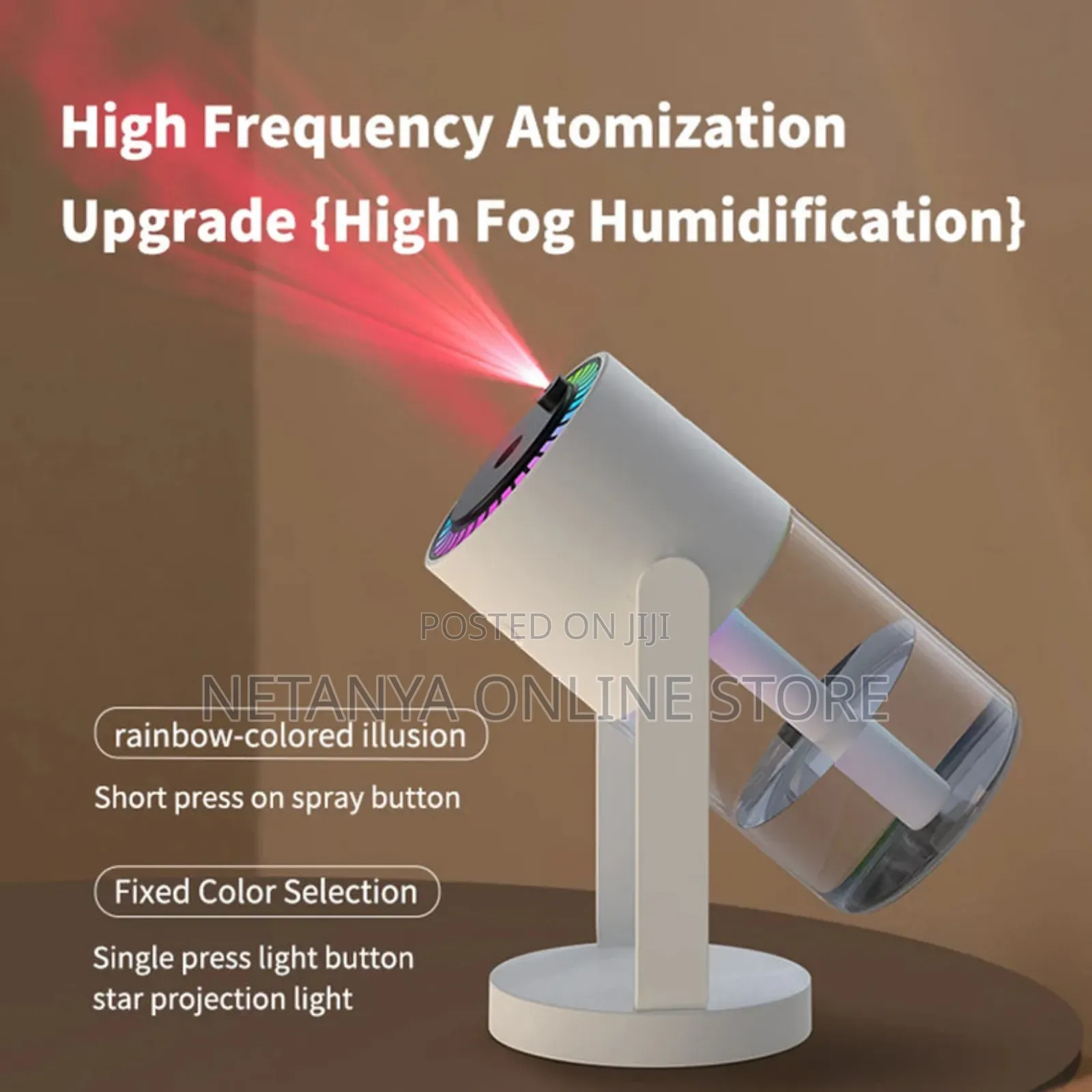 Portable Rotating Led Humidifier