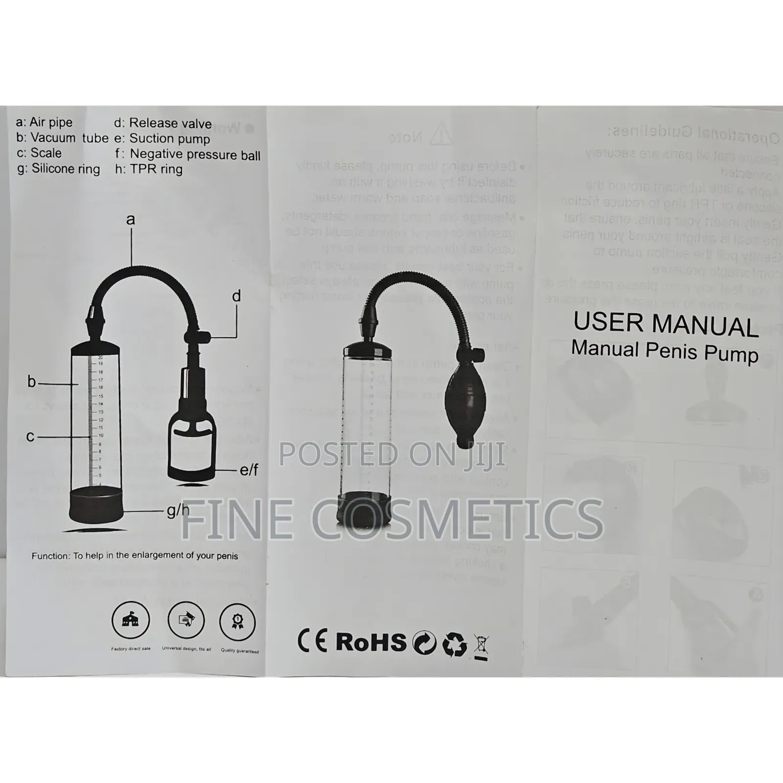 PENIS ENLARGEMENT PUMP, Vacuum Erectile + Elongation Growth