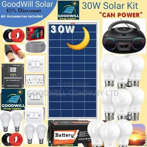 30w Solar System Full Kit Charging Even in Rainy Weather