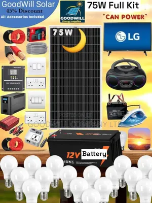 75w Solar System Full Kit Charging Even in Rainy Weather