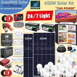 650w Solar System Full Kit Charging Even in Rainy Weather
